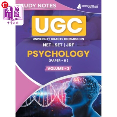 海外直订UGC NET Paper II Psychology (Vol 3) Topic-wise Notes (English Edition) A Complet UGC . NET论