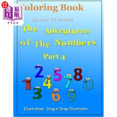 海外直订Coloring book - The adventures of the numbers: Addition and Subtraction 彩色书-数字的冒险：加减法