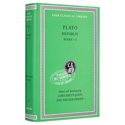 柏拉图 理想国 卷1-5 共10卷 洛布古典丛书 Republic Volume I Books 1-5 英文原版 Plato【中商原版】