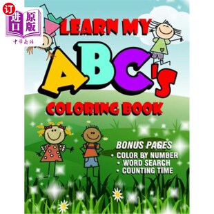 Bonus ABC彩色书：奖励活动页面 Abc 学习我 Pages Activity Book Coloring 海外直订Learn