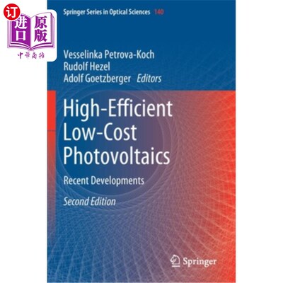 海外直订High-Efficient Low-Cost Photovoltaics: Recent Developments 高效低成本光伏:最新发展