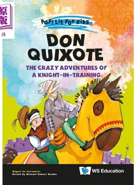 流行的儿童文学 唐吉诃德 Pop Lit For Kids Don Quixote 英文原版 儿童英语经典名著读物 进口童书 9岁以上【中商原版】