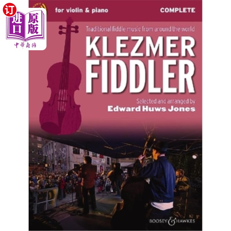 海外直订Klezmer Fiddler - Traditional Fiddle Music from Around the World Complete Editio 克莱兹默小提琴手-从世界各