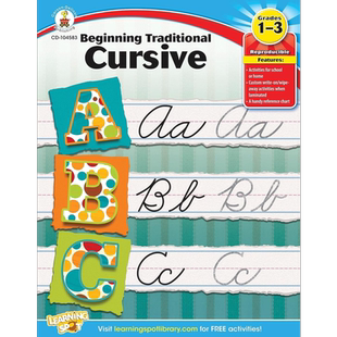 儿童初学传统草书练习册 Beginning Traditional Cursive Handwriting Workbook for Kids 英文原版 进口教辅参考【中商原版?
