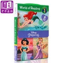 ReadingDisney 8岁儿童阅读分级读物 英文原版 Princess Set 预售 World Level 迪士尼阅读世界公主系列6册盒装 中商原版