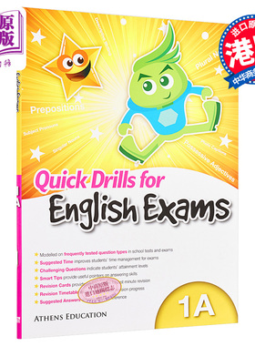现货 香港原版Quick Drills for English Exams 1A含答案小学英语练习【中商原版】