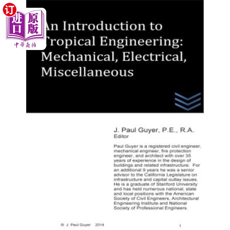 海外直订An Introduction to Tropical Engineering: Mechanical, Electrical, Miscellaneous 热带工程概论:机械，电气，其