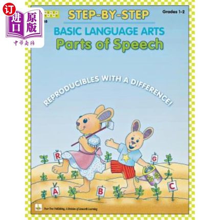 海外直订Step-By-Step Basic Language Arts: Usage and Parts of Speech Grades 1-2 循序渐进的基本语言艺术：1-2年级的用