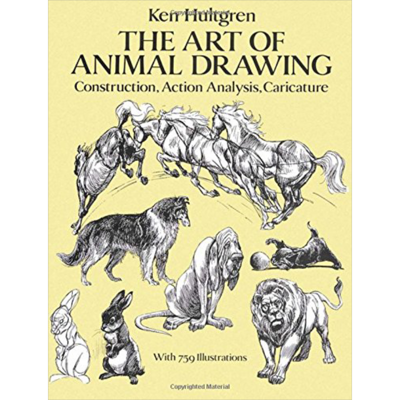 The Art of Animal Drawing 进口艺术 动物绘画的艺术：结构动作分析及漫画手法 绘画教学艺术技巧【中商原版】