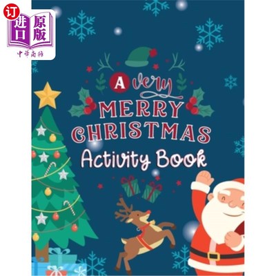 海外直订A Very Merry Christmas Activity Book: A Fun Kids Activity Book Nice Gift For You 一本非常快乐的圣诞活动书: