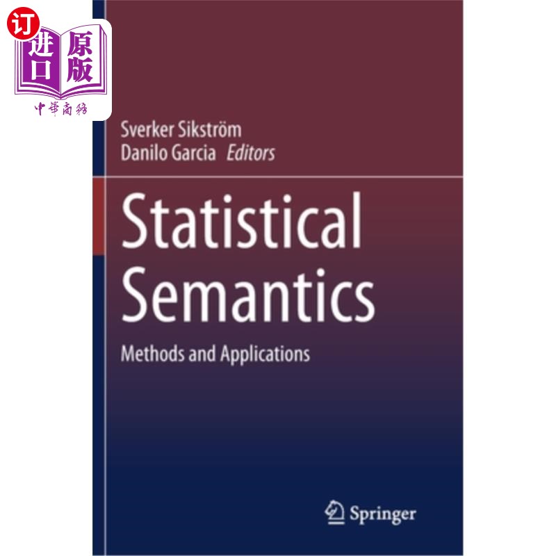 海外直订Statistical Semantics: Methods and Applications 统计语义学:方法与应用