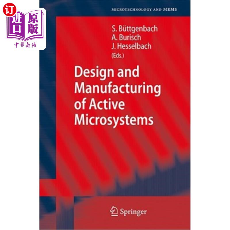 海外直订Design and Manufacturing of Active Microsystems 主动微系统的设计和制造