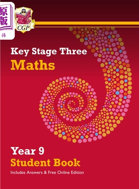 英国原版CGP教辅 新 KS3数学 9年级学生书 附答案和在线版New KS3 Maths Year 9 Student Book with answers【中商原版】