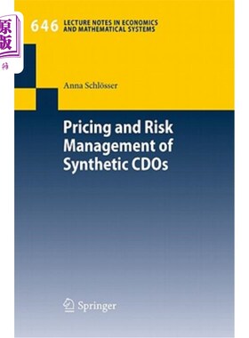 海外直订Pricing and Risk Management of Synthetic CDOs 合成cdo的定价与风险管理