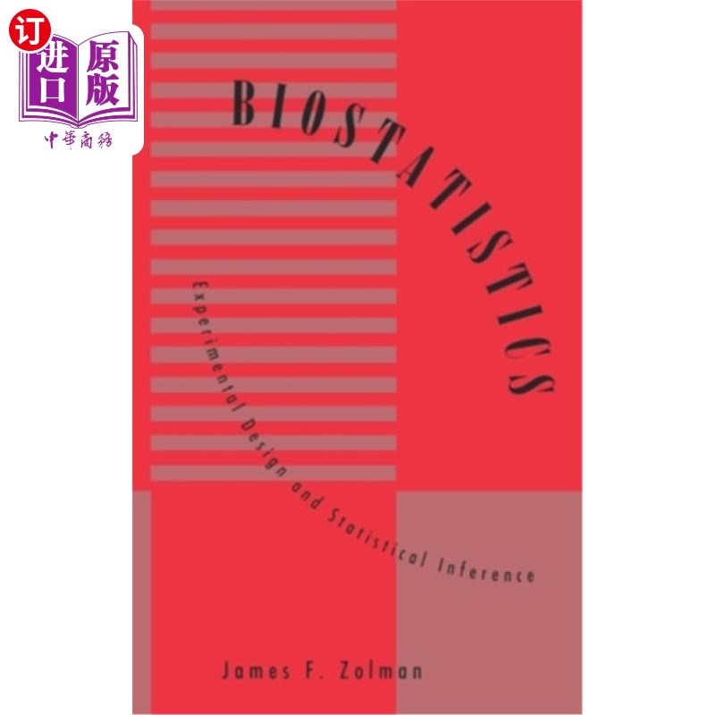 海外直订医药图书Biostatistics: Experimental Design and Statistical Inference 生物统计学：实验设计和统计推断