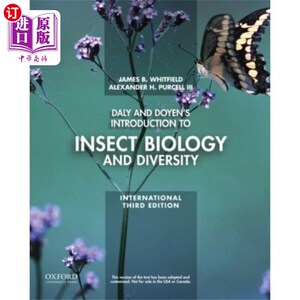 海外直订Daly and Doyen's Introduction to Insect Biology ... 戴利和多扬的《昆虫生物学和多样性概论》