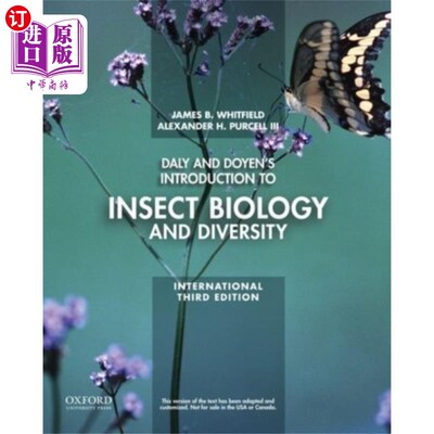 海外直订Daly and Doyen's Introduction to Insect Biology ... 戴利和多扬的《昆虫生物学和多样性概论》