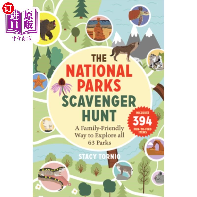 海外直订The National Parks Scavenger Hunt: A Family-Friendly Way to Explore All 63 Parks 国家公园寻宝游戏:探索所有6