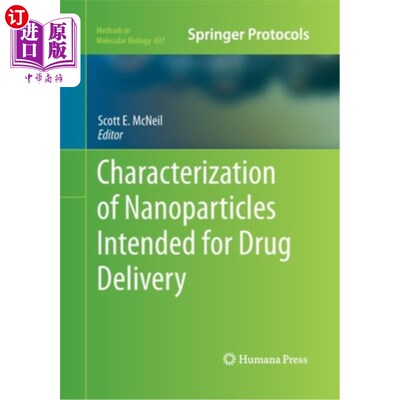 海外直订Characterization of Nanoparticles Intended for Drug Delivery 用于药物递送的纳米颗粒的表征