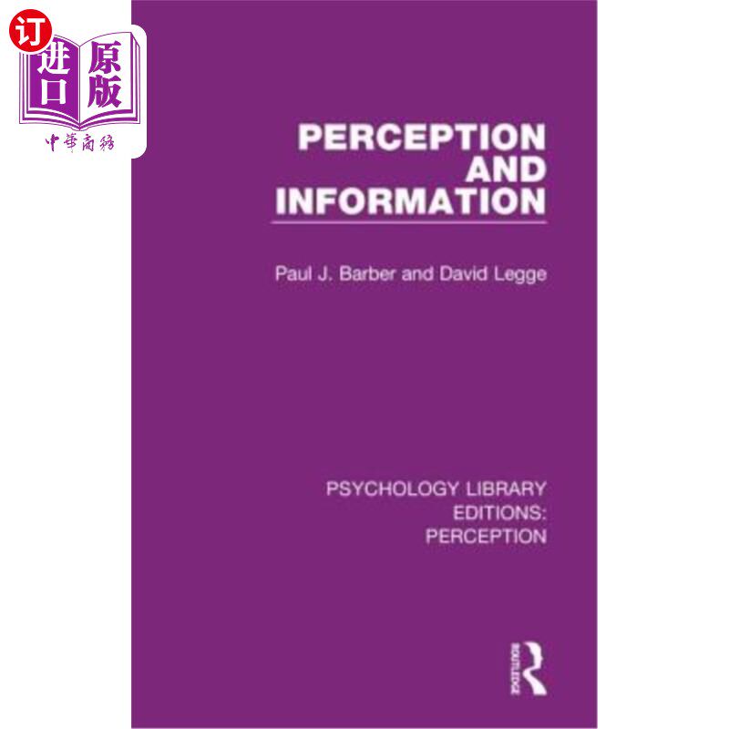 海外直订Psychology Library Editions: Perception: 35 Volume Set 心理学图书馆版本:知觉:35卷集