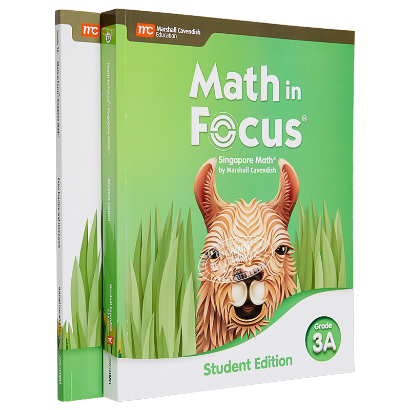 Math in Focus Grade 3A 焦点数学 三年级上册套装 学生书+课外练习作业本 英文原版 美国HMH教材 小学新加坡数学【中商原版?