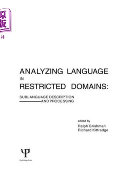 海外直订Analyzing Language in Restricted Domains 在受限领域分析语言