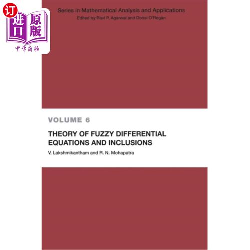 海外直订Theory of Fuzzy Differential Equations and Inclu... 模糊微分方程理论与包含“，