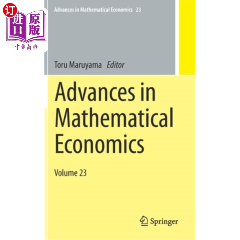 海外直订Advances in Mathematical Economics: Volume 23 数学经济学进展:第23卷