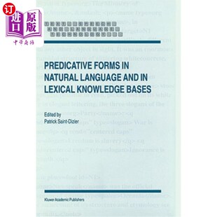 自然语言中 和词汇知识库 Natural Lexical Knowledge and Language 谓语形式 海外直订Predicative Bases Forms