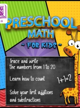 海外直订Preschool Math for Kids (Workbook Age 3+): Learning numbers by tracing and writi 学龄前儿童数学(3岁以上的练