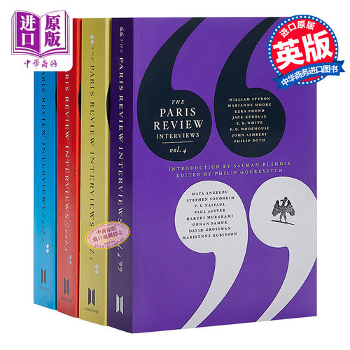 巴黎评论 4辑套装 英文原版 The Paris Review Interviews: Vol.1-4 作家访谈 文学批评【中商原版】
