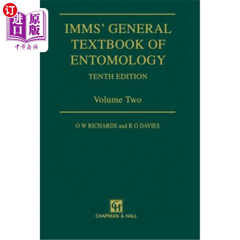 海外直订Imms' General Textbook of Entomology: Volume 2: Classification and Biology Imms昆虫学通用教科书:第2卷:分类