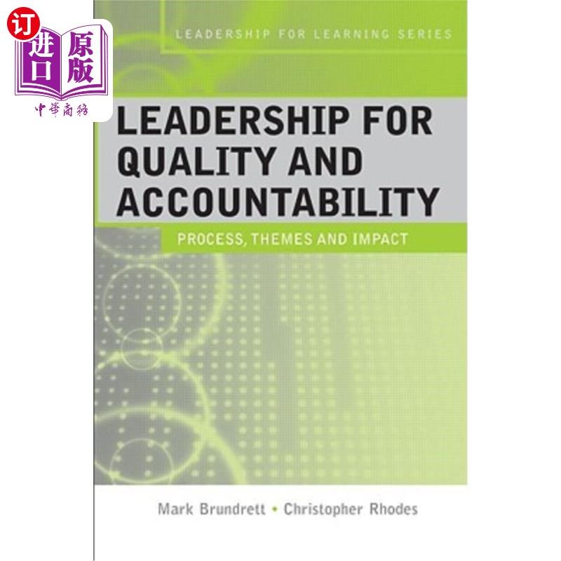 海外直订Leadership for Quality and Accountability in Education 领导教育质素和责任