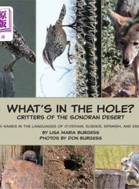 海外直订What's in the hole? Critters of the Sonoran Desert: with names in the languages  洞里有什么？索诺兰沙漠的动