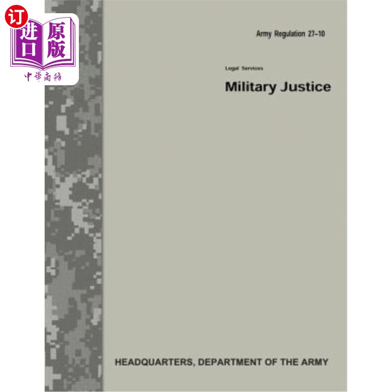 海外直订Military Justice(Army Regulation 27-10)军事司法（陆军条例27-10）