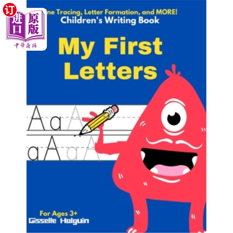 海外直订My First Letters: Children's Writing Book Line Tracing, Letter Formation and MOR 我的第一封信：儿童书写书线图片