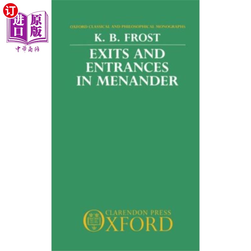 海外直订Exits and Entrances in Menander 米南德的出口和入口