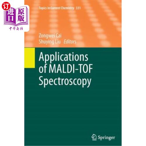海外直订Applications of Maldi-Tof Spectroscopy 马尔迪-托夫光谱的应用
