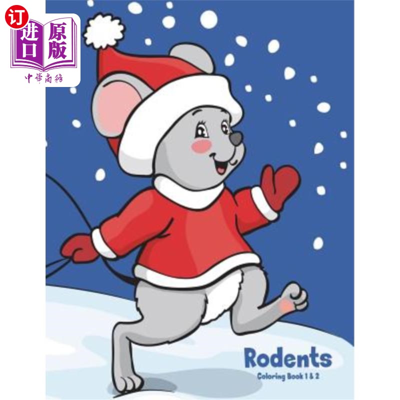 海外直订Rodents Coloring Book 1 & 2 啮齿动物着色书1和2