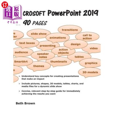 海外直订Microsoft PowerPoint 2019 In 90 Pages