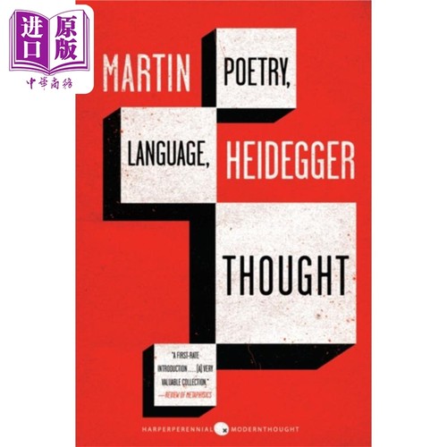 马丁 海德格尔 诗歌 语言和思想 Poetry Language Thought 英文原版 诗语言思 Martin Heidegger【中商原版】