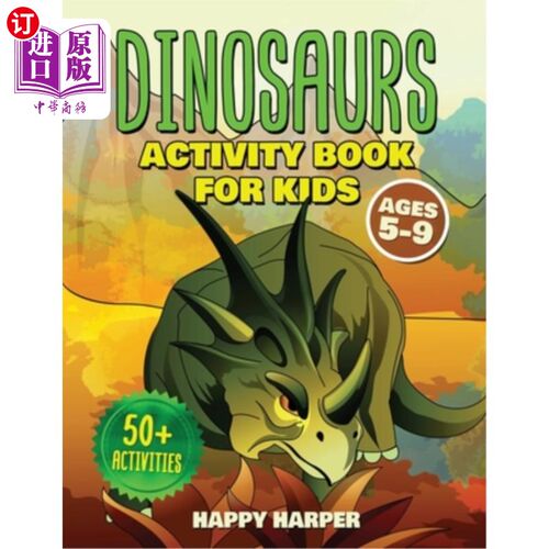 海外直订Dinosaur Activity Book 恐龙活动手册