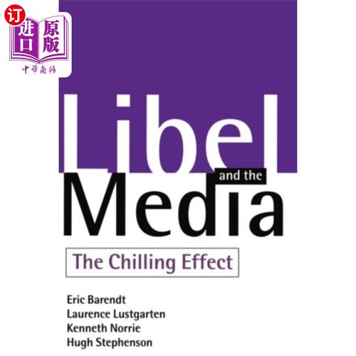 海外直订Libel and the Media 诽谤与媒体