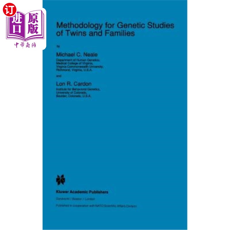 海外直订医药图书Methodology for Genetic Studies of Twins and Families 双胞胎和家庭的遗传研究方法