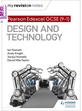 海外直订My Revision Notes: Pearson Edexcel GCSE (9-1) De... 我的复习笔记:皮尔逊eddexcel GCSE(9-1)设计和技术