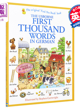 预售 看图识1000德语单词 德文原版 英文德文双语 小语种 First Thousand Words in German【中商原版】