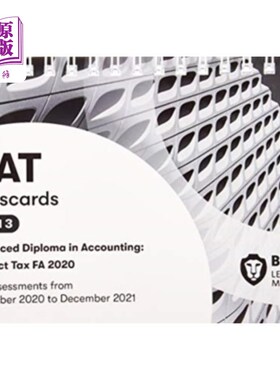 海外直订AAT Indirect Tax FA2020 AAT间接税FA2020