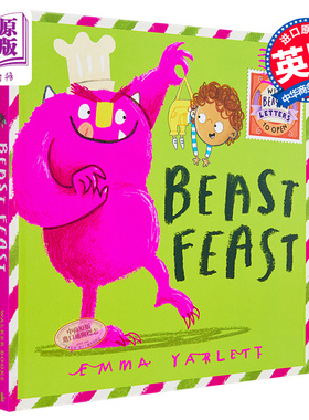 Emma Yarlett：Beast Feast 怪兽大餐 含翻翻页 趣味翻翻书 英文原版 进口图书 亲子互动 儿童故事绘本读物 5-9岁【中商原版?