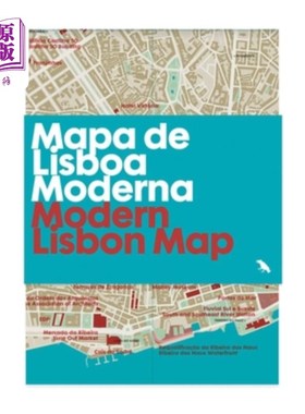 海外直订Modern Lisbon Map / Mapa de Lisboa Moderna: Guide to Modern Architecture in Lisb 现代里斯本地图/ M