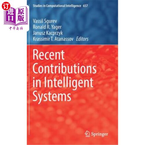 海外直订Recent Contributions in Intelligent Systems 智能系统的最新贡献